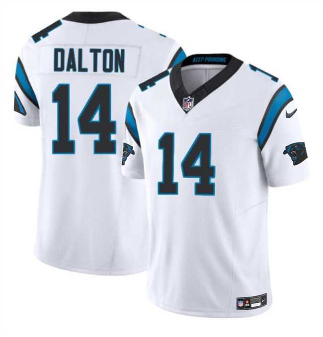 Men & Women & Youth Carolina Panthers #14 Andy Dalton White 2024 F.U.S.E. Vapor Limited Stitched Jersey